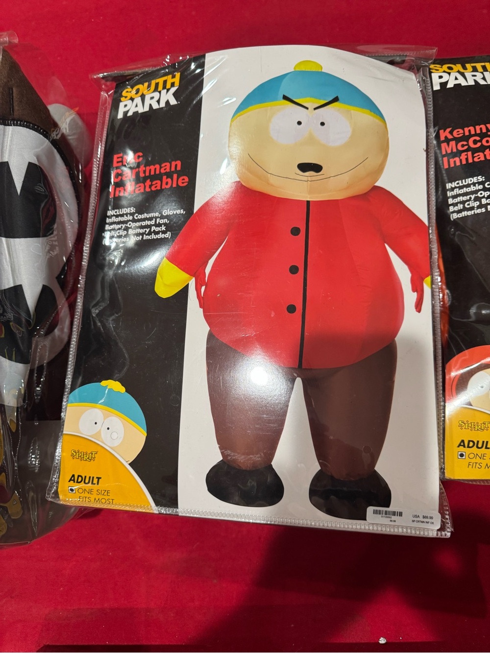 Eric Cartman Inflatable South Park adult Costume - Red/Blue hat